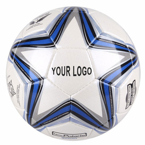 WEMBLEY SPORTS Custom Logo Soccer Ball Sizes 1-5 <b>Machine</b> Stitched Blue Eco-Friendly Lightweight Indoor/Outdoor Customizable - Product Image 3