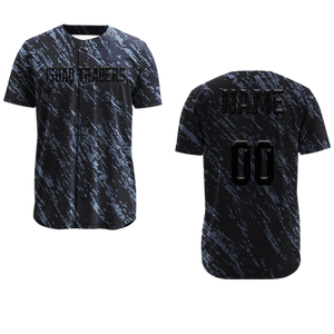 Camiseta de Béisbol Sublimada Personalizada, Uniforme Deportivo de Manga Corta Transpirable de Poliéster para Hombre, Diseño Naranja y Negro - Product Image 4