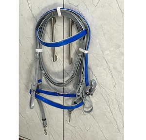 Juego de Brida para Caballo de PVC Azul Grisáceo con Riendas a Juego, Duradero, Impermeable, Ajustable, con Accesorios de Acero Inoxidable, Disponible en 4 Tamaños - Product Image 2