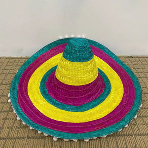Chapeaux de paille mexicains à large bord pour spectacles culturels, soirées dansantes, voyages, événements en plein air et souvenirs d'événements - Product Image 1