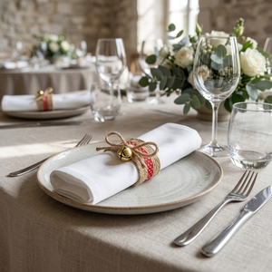 Handmade Jute Napkin <b>Rings</b> with Bell Rustic Design | Natural Fiber Napkin Holder Table Decor Wedding Dining Accessories Use - Product Image 2