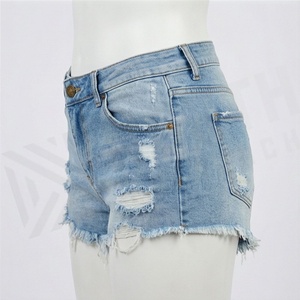 Women Plus Size Denim Shorts Customized Color Streetwear 100 Percent Cotton Fashion <b>Work</b> Half Pants Loose <b>Jeans</b> Wear - Product Image 3