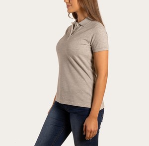 Polo de Manga Corta para Mujer, Color Sólido, Algodón Piqué, Corte Regular, Camisetas Polo Casuales, ODM OEM al por Mayor - Product Image 4