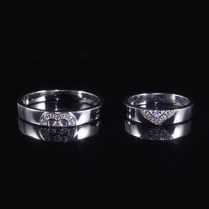 AMBER JEWELS Anillos de Compromiso Unisex de Oro Sólido de 18K con Diamante Corte Corazón, Engaste de Puntas, Baño de Rodio, Certificado IGI, Estilo Clásico - Product Image 4