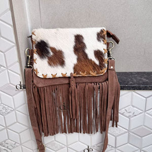 Nouveau Sac à Main Bohème Western 2026 en Cuir et Fourrure avec Franges, Sac Bandoulière Polyvalent pour Femme - Product Image 1