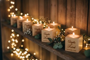 Wood <b>Tea</b> <b>Light</b> Holder Set Round Handmade Candle Holder for Home Decoration - Product Image 6