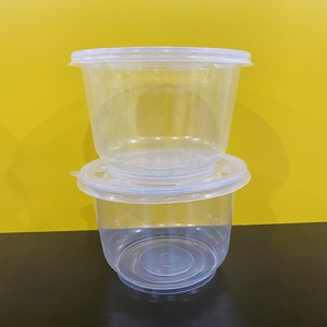 Suministro directo de fábrica, precio bajo, recipientes desechables de plástico PP de 16oz, 24oz, 30oz para postres, tazas redondas transparentes, cajas para frutas con tapa. - Product Image 4