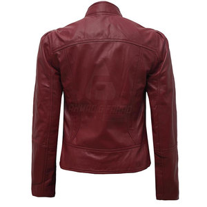 Custom Women Leather <b>Biker</b> <b>Jacket</b> Slim Fit Breathable Winter Fashion Outerwear Woven Personalized Logo Premium Quality Wholesale - Product Image 6