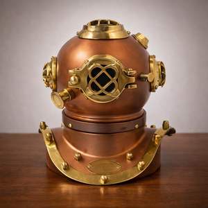 Réplica de Casco de Buceo de Latón Vintage |   Artefacto Marítimo |   Decoración Náutica Coleccionable - Product Image 3