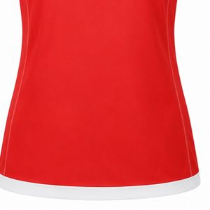 Maillot de rugby rouge pour femme, manches courtes, maillot d'équipe, été, adulte, anti-UV, entraînement, vêtements de performance athlétique - Product Image 3