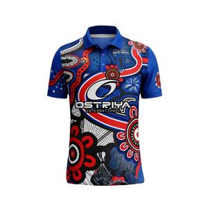 Créez votre propre polo personnalisé à motif tribal, manches courtes, polyester, coupe ajustée pour homme - Product Image 1