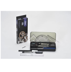 ชุดกล่องเครื่องเขียนเรขาคณิตรักษ์โลกสำหรับนักเรียนและวิศวกร ชุดอุปกรณ์วาดเขียนคณิตศาสตร์ที่มีความแม่นยำสำหรับเรขาคณิต มีจำหน่ายในราคาที่เข้าถึงได้ - Product Image 1