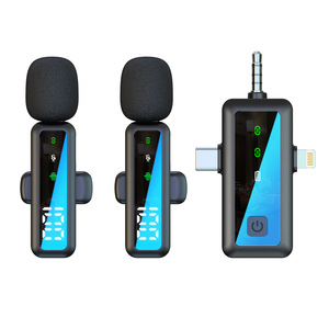 New Private Model H68 for <b>Wireless</b> Lavalerian <b>Microphone</b> All-Pointing Three-in-one Live VLOG Shooting Radio Noise - Product Image 2