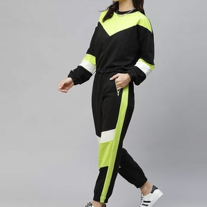 women's slim fit hooded tracksuit set two piece cotton fleece eco friendly jogging training wear breathable sportswear OEM ODM - Product Image 3