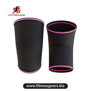 Genouillère de compression en néoprène respirante à enfiler universelle unisexe bleu-gris - Product Image 3