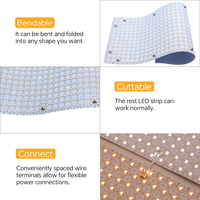 Lámina de Retroiluminación LED Flexible y Cortable de 1 LED, Panel de Luz Roja de 24V para Encimeras de Mármol, Señalización y Decoración Retroiluminada de Formas Irregulares