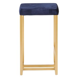 Chaise de bar moderne haut de gamme en métal et bois avec repose-pieds, tabouret de comptoir pour îlot de cuisine et salle à manger - Product Image 4