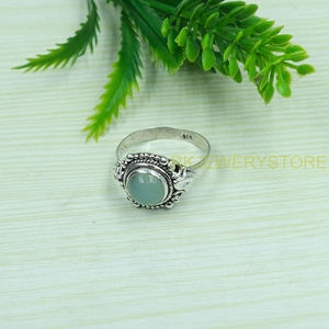 Anillo de Aguamarina, Anillo de Plata de Ley 925, Anillos de Compromiso y Boda Hechos a Mano para Mujer, Joyería de Aguamarina, Regalo de Aniversario para Esposa - Product Image 3