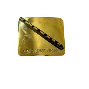 Esta es una placa de latón macizo estilo vintage de los años 70 con diseño de cinturón cruzado de oficina y pajita de vacío. Se utiliza para recoger sustancias, hebilla de cinturón para placa. - Product Image 1