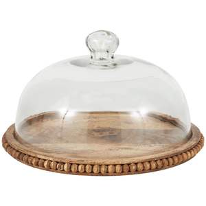 Multipurpose Wooden <b>Cake</b> Dome Suitable For Displaying <b>Cakes</b> Cheese Bread And Other Food Items Elegantly - Product Image 1
