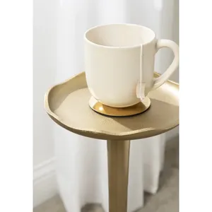 โต๊ะกาแฟหน้ากระจกขาเหล็กตกแต่งด้วยโครงสแตนเลส เฟอร์นิเจอร์หรูหราสีเงินโครเมียมสำหรับบ้านสไตล์โมเดิร์น - Product Image 3