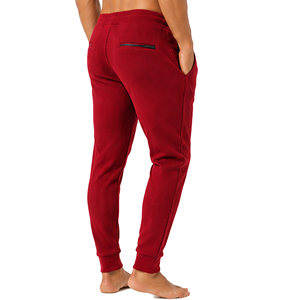 <b>Mens</b> Waffle Knit Sports <b>Trousers</b> Slim Fit Casual Textured Jogger Pants <b>Elastic</b> Waist Drawstring Lightweight Custom Bottoms <b>Mens</b> - Product Image 2