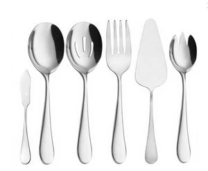 Cuillère de service en acier inoxydable de haute qualité, design champêtre, pour buffet, service public, ensemble pour fêtes et restaurants, vente en gros usine - Product Image 4