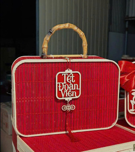 Panier carré en bambou avec poignée, fabriqué au Vietnam, panier de rangement naturel pour la cuisine, pour fruits et gâteaux, export en gros en provenance d'usine - Product Image 2