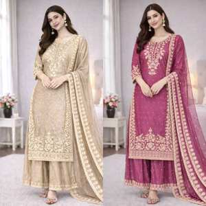 Salwar Kameez en velours bleu roi pour femme, idéal pour les fêtes, en pure soie GMY avec broderies Moti et sequins, séchage rapide, ZAIN EXPORTS - Product Image 6