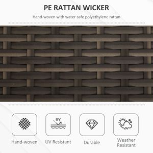 Panca contenitore da esterno in PE rattan da 27 galloni, rossa, in vimini, con ampio contenitore rettangolare e poggiapiedi - Product Image 4