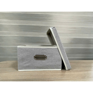 Caja de Almacenamiento Plegable de Tela Beige MA49, 45x35x24cm, 1.3kg, para Organizar Ropa, Juguetes y Accesorios en el Armario o la Sala de Estar - Product Image 4