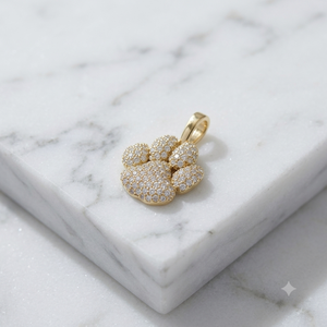 จี้เพชร SHRAMAN DIAMOND ทองคำแท้ 10K เพชรเพาะเลี้ยงในห้องปฏิบัติการ รูปอุ้งเท้าสัตว์แบบกำหนดเอง ประดับเพชร สร้อยคอจี้แบบฮิปฮอป เครื่องประดับงานแต่งงาน - Product Image 3