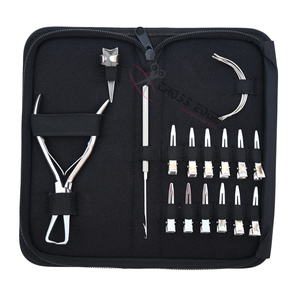 Kit Completo de Estilista para Extensiones de Cabello con Pinzas para Remover Microperlas, Gancho para Extensiones, Agujas Curvas, Pinzas de Seccionamiento y Pinzas para Dedos - Product Image 6