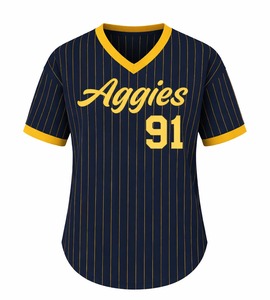 เสื้อเจอร์ซีย์ฟุตบอล hbcu North Carolina A & T pinstripe สำหรับฤดูร้อน hbcu NC A & T COLLEGIATE APPAREL JERSEY hbcu North - Product Image 1