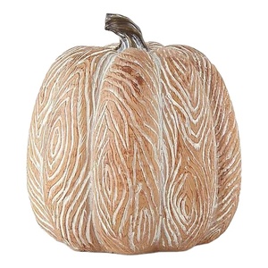 Figurine de citrouille texturée rustique artisanale décor d'automne sculpté ornement de citrouille automne Halloween Thanksgiving Sculpture décorative - Product Image 1