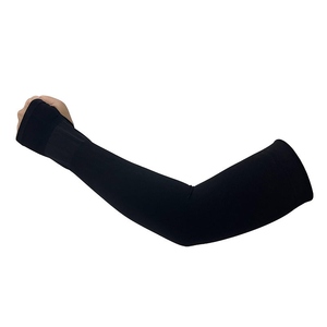 Manchons de cyclisme jaunes unisexe pour adulte, anti-UV, en polyester teint uni, en stock - Product Image 4