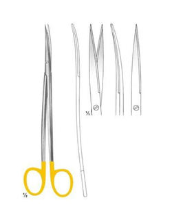 Tijeras Quirúrgicas Metzenbaum Fino Sharp S-Shape TC de 200 mm, de Carburo de Tungsteno y Acero Inoxidable, para Disección - Product Image 1