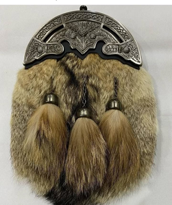 Ceintures en cuir Sporrans pour uniforme, avec garnitures en fourrure de lapin, disponibles en gros - Product Image 3