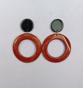 Pendientes de Aro de Resina Epoxi Clásicos de Moda para Mujer, Joyería de Moda Única para Aniversario, Producto Más Vendido - Product Image 5