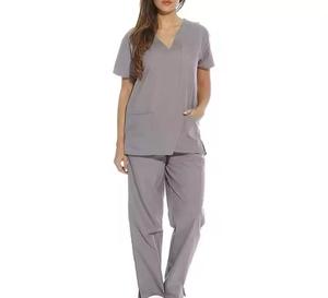 Uniformes Médicos para Enfermeras, Diseño 2026, Venta Caliente, Logotipo Personalizado, 3 Bolsillos, Uniformes para Personal de Hospital, Twill Spandex/Poliéster para Mujer - Product Image 4