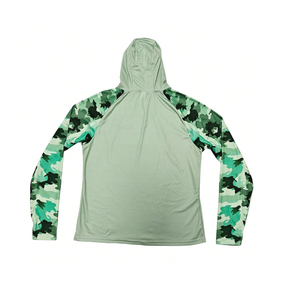 Factory Direct Custom Fishing Hoodie Sublimation Long Sleeve UV Protection UPF 50+ Performance Fishing <b>Shirt</b> with Hoodies - Product Image 2