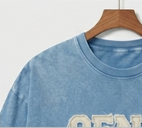 Camiseta Oversize Premium para Mujer, de Algodón Suave, con Bordado Desgastado, Cuello Redondo, Estilo Urbano - Product Image 5