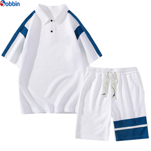 Conjunto Corto Personalizado para Hombre, Camisetas Polo Holgadas de Verano de Alta Calidad, Conjuntos Deportivos Casuales con Parches para Estudiantes, Conjuntos Deportivos para Correr - Product Image 3