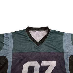 Maillot de football de qualité supérieure, t-shirt court en maille à col en V et manches courtes, écologique, respirant et à séchage rapide pour hommes – Collection été - Product Image 4