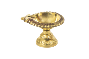 Lampe Diya en laiton de designer, artisanale, traditionnelle, décorative, lampe à huile Deepam pour la maison, le temple, la Pooja, la décoration de festival, cadeaux - Product Image 1