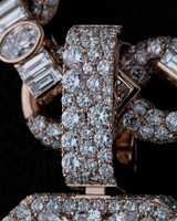 Pendentif Hip Hop personnalisé pour homme avec lettres superposées, diamant de laboratoire à taille mixte, plaqué rhodium, serti pavé, en or 10K et argent 925