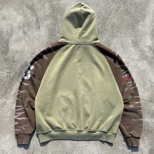 Sweat à capuche pour homme SPAHI ENTERPRISES de qualité supérieure, 100% coton tricoté, écologique, coupe ample, effet délavé, impression numérique, 500g, hiver - Product Image 4
