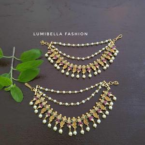 Floral Fashion Body Chain with Gold Polish - Product Image 1