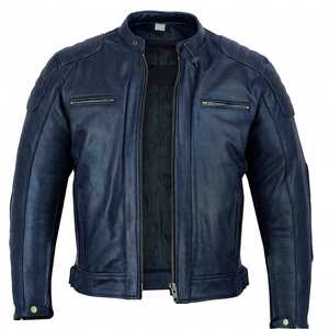 Chaqueta de Motociclista de Cuero Genuino Marrón para Mujer, con Cuello Alto y Cierre de Cremallera - Product Image 3