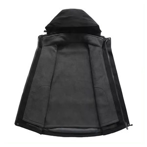 Veste de travail pour homme Econex Sports, imperméable, coupe-vent, à capuche, motif rayé, polyester, fermeture éclair, col montant, coupe régulière - Product Image 5